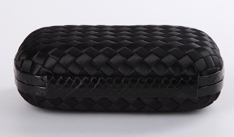 Bottega Veneta nero satin knot clutch 113085 black Bottega Veneta nero satin knot clutch 113085 black