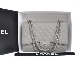 Chanel Original Caviar Leather Jumbo Flap Bag A47600 Grey Chanel Original Caviar Leather Jumbo Flap Bag A47600 Grey