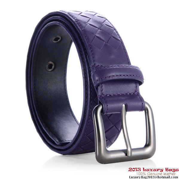 Bottega Veneta Intrecciato Nappa Belt Purple Bottega Veneta Intrecciato Nappa Belt Purple