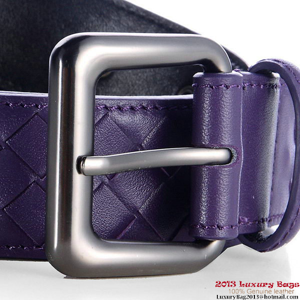 Bottega Veneta Intrecciato Nappa Belt Purple Bottega Veneta Intrecciato Nappa Belt Purple