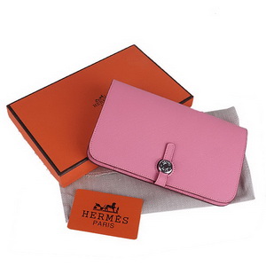 Hermes Dogon Wallet Saffiano Leather Travel Case H001 Pink Hermes Dogon Wallet Saffiano Leather Travel Case H001 Pink