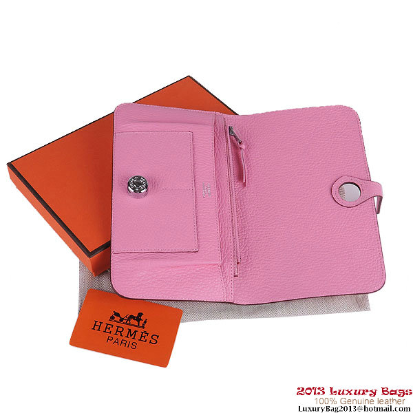 Hermes Dogon Wallet Clemence Leather Travel Case H001 Pink Hermes Dogon Wallet Clemence Leather Travel Case H001 Pink