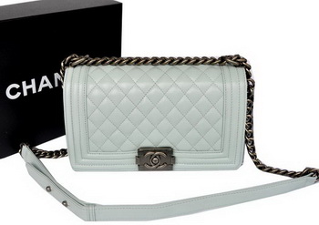 Boy Chanel Flap Shoulder Bag Original Sheepskin Leather A67086 Light Blue Boy Chanel Flap Shoulder Bag Original Sheepskin Leather A67086 Light Blue