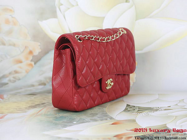 Chanel 2.55 Series Flap Bag Red Original Cannage Patterns Leather A1112 Gold Chanel 2.55 Series Flap Bag Red Original Cannage Patterns Leather A1112 Gold