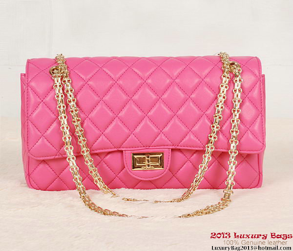 Chanel 1113 Classic Flap Bag Rose Sheepskin Gold Chanel 1113 Classic Flap Bag Rose Sheepskin Gold