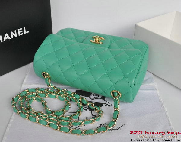 Chanel Classic Flap Bags Green Original Sheepskin Leather A1116 Gold Chanel Classic Flap Bags Green Original Sheepskin Leather A1116 Gold