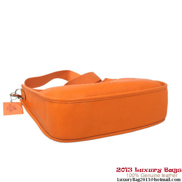 Hermes Evelyn Bag Original Calf Leather H1608 Orange Hermes Evelyn Bag Original Calf Leather H1608 Orange