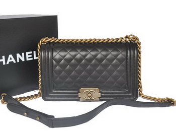 Boy Chanel Flap Shoulder Bag Original Sheepskin Leather A67086 Black Boy Chanel Flap Shoulder Bag Original Sheepskin Leather A67086 Black