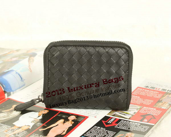Bottega Veneta Intrecciato Nappa Mini Wallet 5818 Black Bottega Veneta Intrecciato Nappa Mini Wallet 5818 Black
