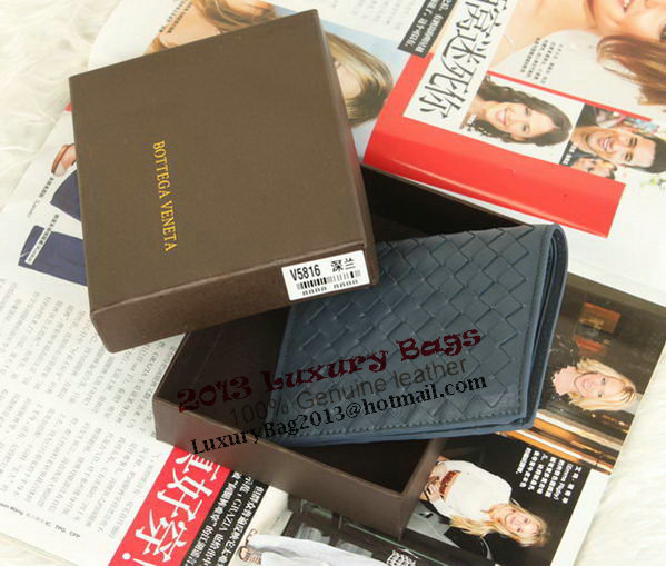 Bottega Veneta Intrecciato Nappa Wallet BV5816 RoyalBlue Bottega Veneta Intrecciato Nappa Wallet BV5816 RoyalBlue