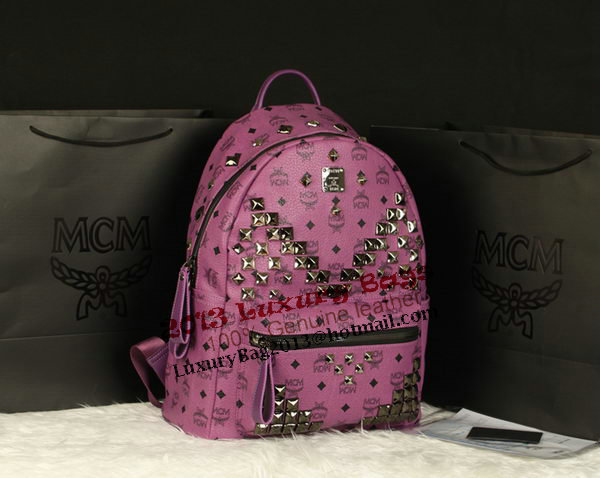 MCM Stark Backpack Jumbo in Calf Leather 8100 Purple MCM Stark Backpack Jumbo in Calf Leather 8100 Purple