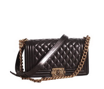 Chanel Boy Flap Shoulder Bag in Black Lambskin Leather A67086 Gold Chanel Boy Flap Shoulder Bag in Black Lambskin Leather A67086 Gold