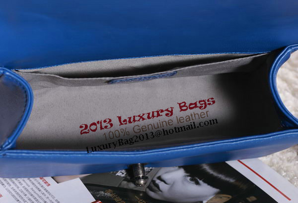 Chanel Boy Flap Shoulder Bag in Blue Lambskin Leather A67086 Silver Chanel Boy Flap Shoulder Bag in Blue Lambskin Leather A67086 Silver