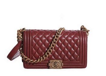 Chanel Boy Flap Shoulder Bag in Burgundy Lambskin Leather A67086 Gold Chanel Boy Flap Shoulder Bag in Burgundy Lambskin Leather A67086 Gold