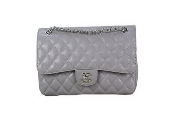 Chanel 2.55 Series Classic Flap Bag 1112 Gray Original Cannage Pattern Leather Silver Chanel 2.55 Series Classic Flap Bag 1112 Gray Original Cannage Pattern Leather Silver