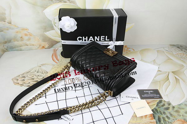 Chanel Boy Flap Shoulder Bag in Original Black Lambskin Leather A67025 Gold Chanel Boy Flap Shoulder Bag in Original Black Lambskin Leather A67025 Gold