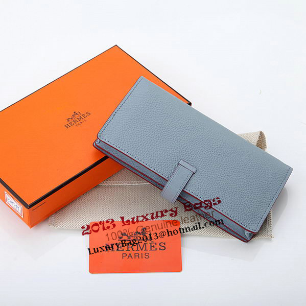 Hermes Bearn Japonaise Bi-Fold Wallet Grainy Leather A208 SkyBlue Hermes Bearn Japonaise Bi-Fold Wallet Grainy Leather A208 SkyBlue