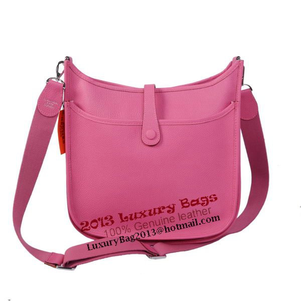 Hermes Evelyne Messenger Bag H1608 Rose Hermes Evelyne Messenger Bag H1608 Rose