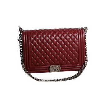 Chanel Boy Flap Shoulder Bag in Original Leather A67087 Wine Chanel Boy Flap Shoulder Bag in Original Leather A67087 Wine