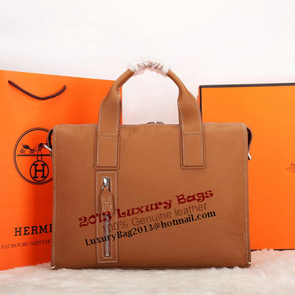 Hermes Mens Briefcase Original Calf Leather H86683 Wheat Hermes Mens Briefcase Original Calf Leather H86683 Wheat