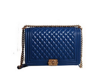 Chanel Boy Flap Shoulder Bag in RoyalBlue Original Leather Gold Chanel Boy Flap Shoulder Bag in RoyalBlue Original Leather Gold