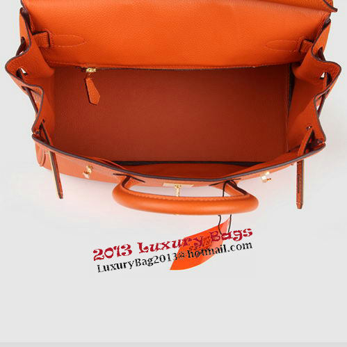 Hermes Birkin 30CM Tote Bag Orange Original Leather H30 Silver Hermes Birkin 30CM Tote Bag Orange Original Leather H30 Silver