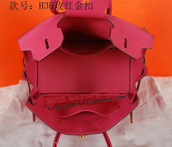 Hermes Birkin 35CM Tote Bag Rose Original Grainy Leather H35 Gold Hermes Birkin 35CM Tote Bag Rose Original Grainy Leather H35 Gold