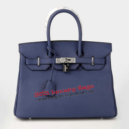 Hermes Birkin 30CM Tote Bag RoyalBlue Original Leather H30 Silver Hermes Birkin 30CM Tote Bag RoyalBlue Original Leather H30 Silver