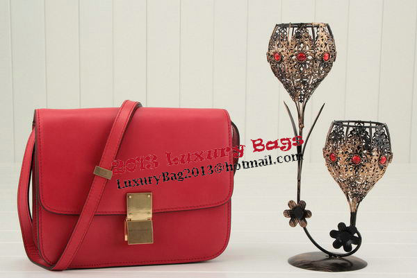 Celine Classic Box Small Flap Bag Smooth Leather 11042 Dark Red Celine Classic Box Small Flap Bag Smooth Leather 11042 Dark Red