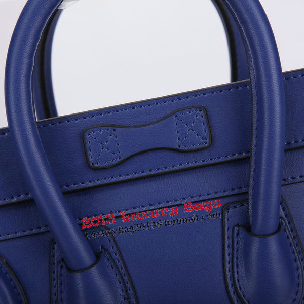 Celine Luggage Nano Bag Smooth Leather C106 Blue Celine Luggage Nano Bag Smooth Leather C106 Blue