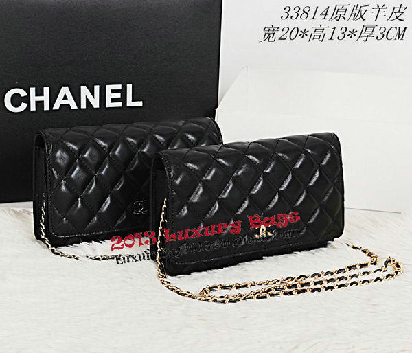 Chanel CHA33814 Original Sheepskin Leather mini Flap Bag Black Chanel CHA33814 Original Sheepskin Leather mini Flap Bag Black