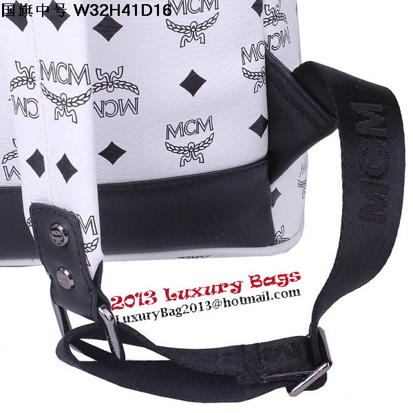 MCM Medium Flag of UK Backpack MC5173 White MCM Medium Flag of UK Backpack MC5173 White