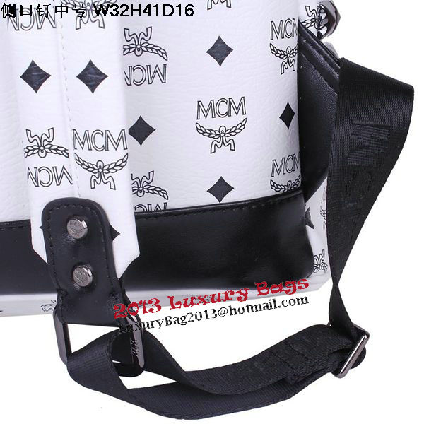 MCM Medium Stark Backpack MC2446 White MCM Medium Stark Backpack MC2446 White