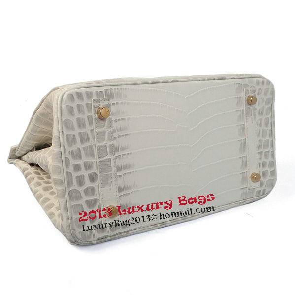 Hermes Birkin 30CM Tote Bags OffWhite Croco Leather Gold Hermes Birkin 30CM Tote Bags OffWhite Croco Leather Gold