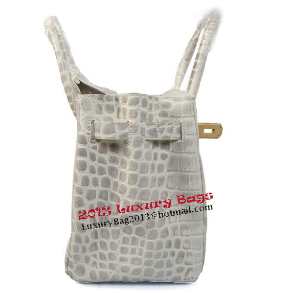 Hermes Birkin 30CM Tote Bags OffWhite Croco Leather Gold Hermes Birkin 30CM Tote Bags OffWhite Croco Leather Gold