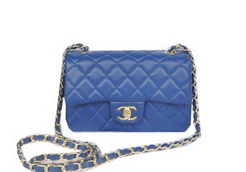 Chanel mini Classic Flap Bag Blue Original Sheekskin CHA1116 Gold Chanel mini Classic Flap Bag Blue Original Sheekskin CHA1116 Gold
