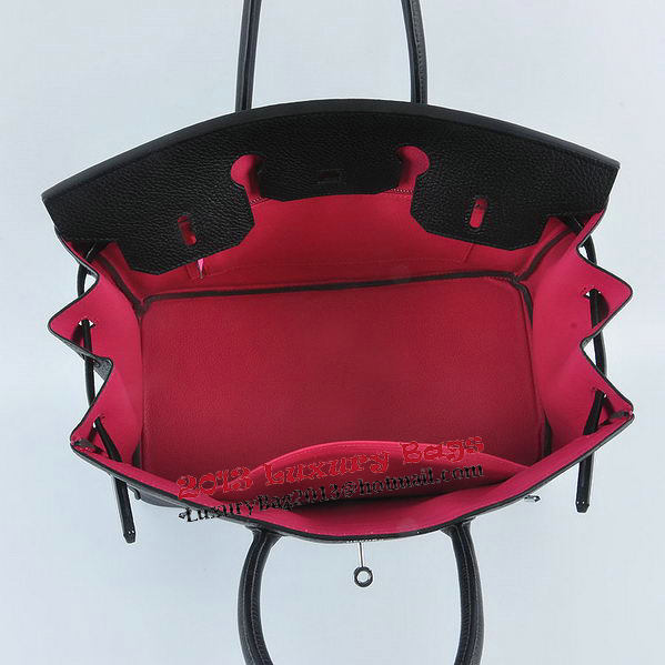 Hermes Birkin 35CM Tote Bag Black Grainy Leather Silver Hermes Birkin 35CM Tote Bag Black Grainy Leather Silver