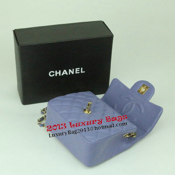 Chanel mini Classic Flap Bag Lavender Leather 1115 Gold Chain Chanel mini Classic Flap Bag Lavender Leather 1115 Gold Chain