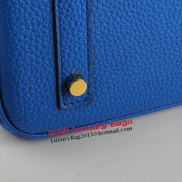 Hermes Birkin 35CM Tote Bags Blue Grainy Leather H-35 Gold Hermes Birkin 35CM Tote Bags Blue Grainy Leather H-35 Gold