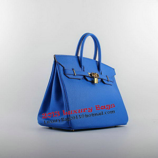 Hermes Birkin 35CM Tote Bags Blue Grainy Leather H-35 Gold Hermes Birkin 35CM Tote Bags Blue Grainy Leather H-35 Gold