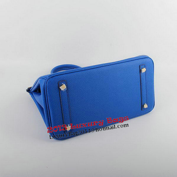 Hermes Birkin 35CM Tote Bags Blue Grainy Leather H-35 Gold Hermes Birkin 35CM Tote Bags Blue Grainy Leather H-35 Gold