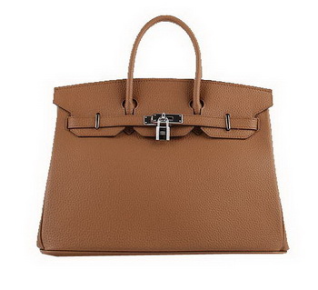 Hermes Birkin 35CM Tote Bags Wheat Grainy Leather H-35 Silver Hermes Birkin 35CM Tote Bags Wheat Grainy Leather H-35 Silver