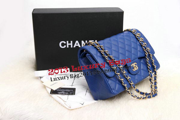 Chanel Jumbo Double Flaps Bags Original Lambskin Leather A36097 Blue Chanel Jumbo Double Flaps Bags Original Lambskin Leather A36097 Blue