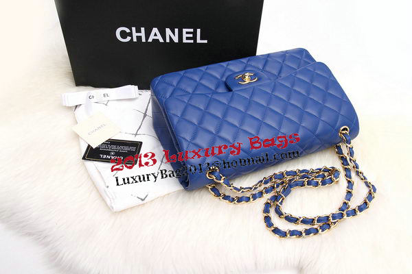 Chanel Jumbo Double Flaps Bags Original Lambskin Leather A36097 Blue Chanel Jumbo Double Flaps Bags Original Lambskin Leather A36097 Blue
