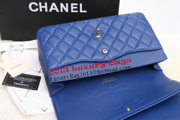 Chanel Jumbo Double Flaps Bags Original Lambskin Leather A36097 Blue Chanel Jumbo Double Flaps Bags Original Lambskin Leather A36097 Blue