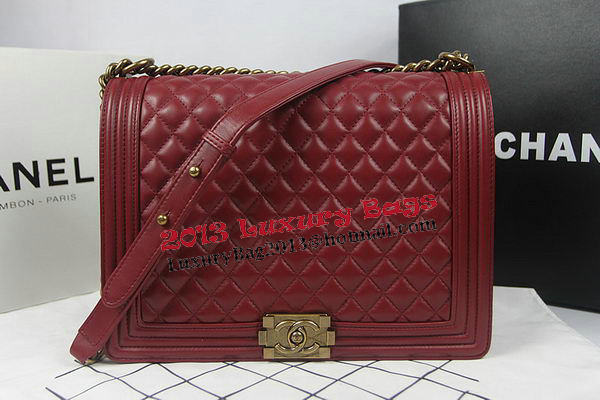 Boy Chanel Flap Shoulder Bag Burgundy Original Sheepskin A67087 Brass Boy Chanel Flap Shoulder Bag Burgundy Original Sheepskin A67087 Brass