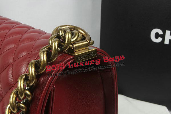 Boy Chanel Flap Shoulder Bag Burgundy Original Sheepskin A67087 Brass Boy Chanel Flap Shoulder Bag Burgundy Original Sheepskin A67087 Brass
