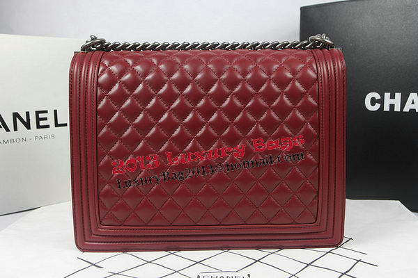 Boy Chanel Flap Shoulder Bag Burgundy Original Sheepskin A67087 Silver Boy Chanel Flap Shoulder Bag Burgundy Original Sheepskin A67087 Silver