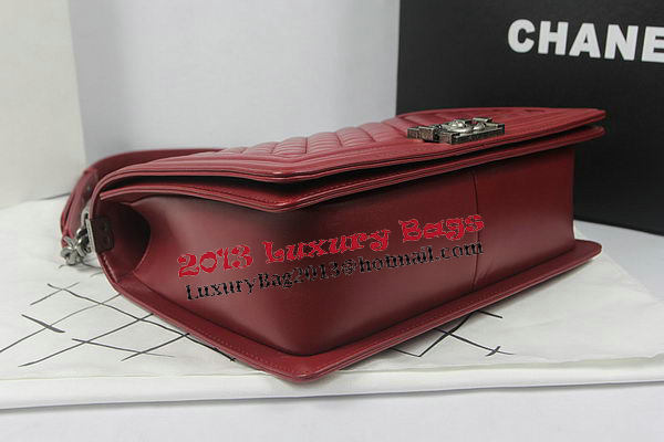 Boy Chanel Flap Shoulder Bag Burgundy Original Sheepskin A67087 Silver Boy Chanel Flap Shoulder Bag Burgundy Original Sheepskin A67087 Silver