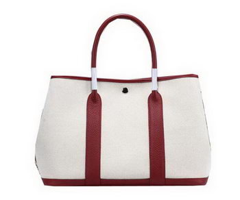 Hermes Garden Party 36cm Tote Bag Canvas Burgundy Hermes Garden Party 36cm Tote Bag Canvas Burgundy
